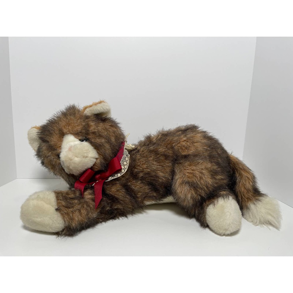 Nick & Noel Plush Cat VTG 1992 Commonwealth Bells Calico Kitty Large 16" Stuffed